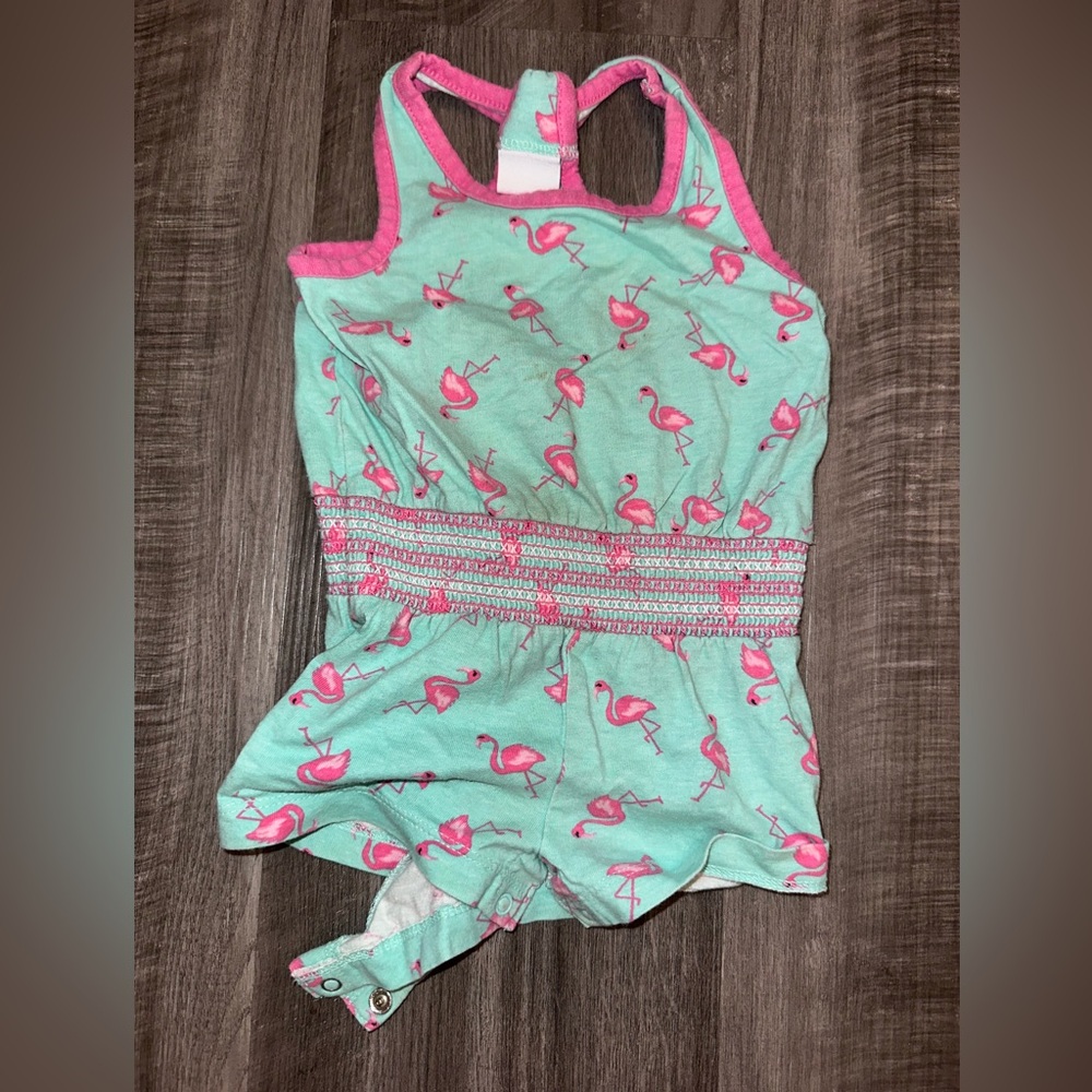 Healthtex Pink and Aqua Romper